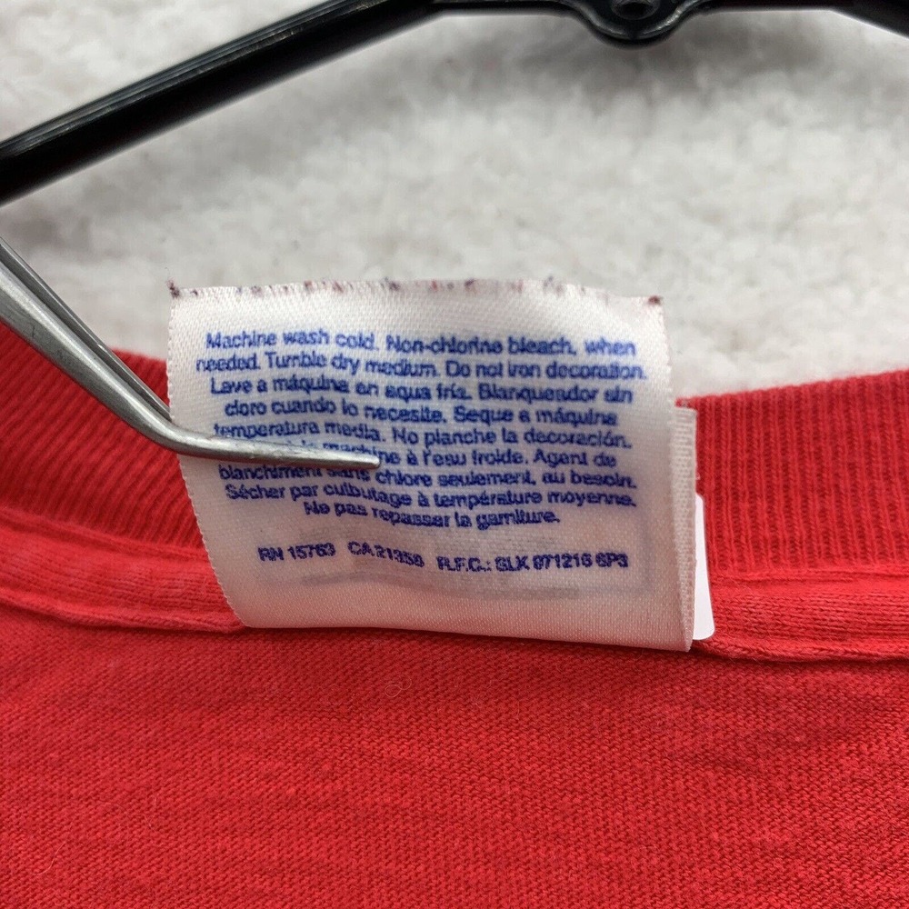 VTG Hanes Beefy T-Shirt Adult XL X-Large Pringles Man Superhero Chips Snacks Red - Picture 12 of 14